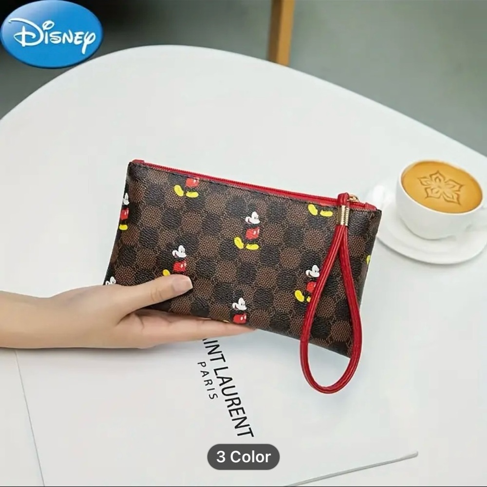 Mickey Mouse Patterned Clutch (Black) - image 3